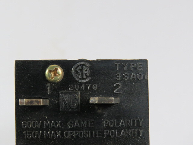 Siemens 3SA01 Contact Block 1NO/1NC Missing Screws USED