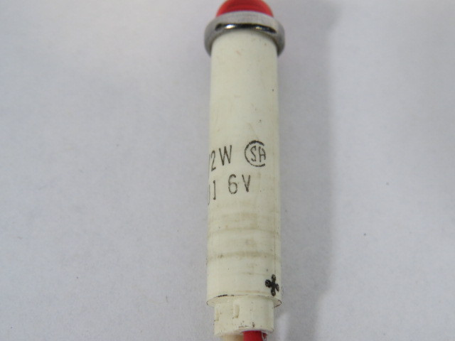 Chicago Miniature 2191U1-6V Panel Mount Indicator 6V 1/2W RED USED