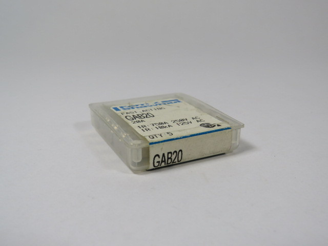 Ferraz Shawmut GAB20 Fast Acting Fuse 20A 250V 5-Pack NEW