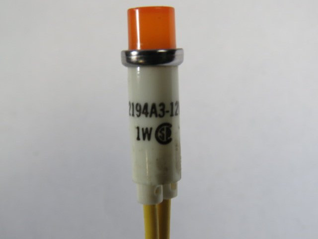 Chicago Miniature 2194A3-12V Panel Mount Indicator 12V 1W AMBER USED