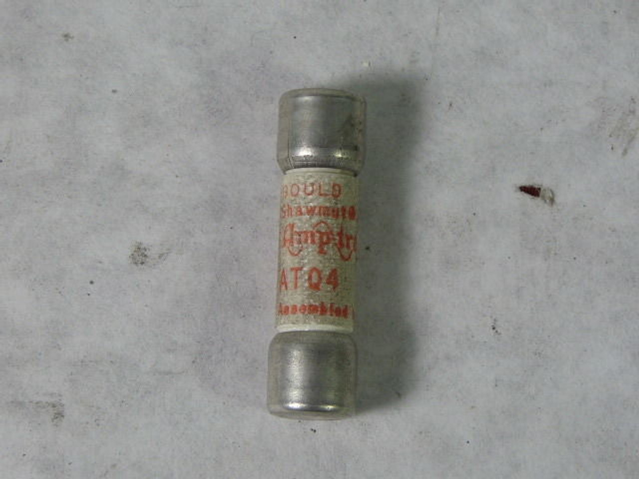 Gould Shawmut ATQ4 AmpTrap Time Delay Fuse 4A 500V USED