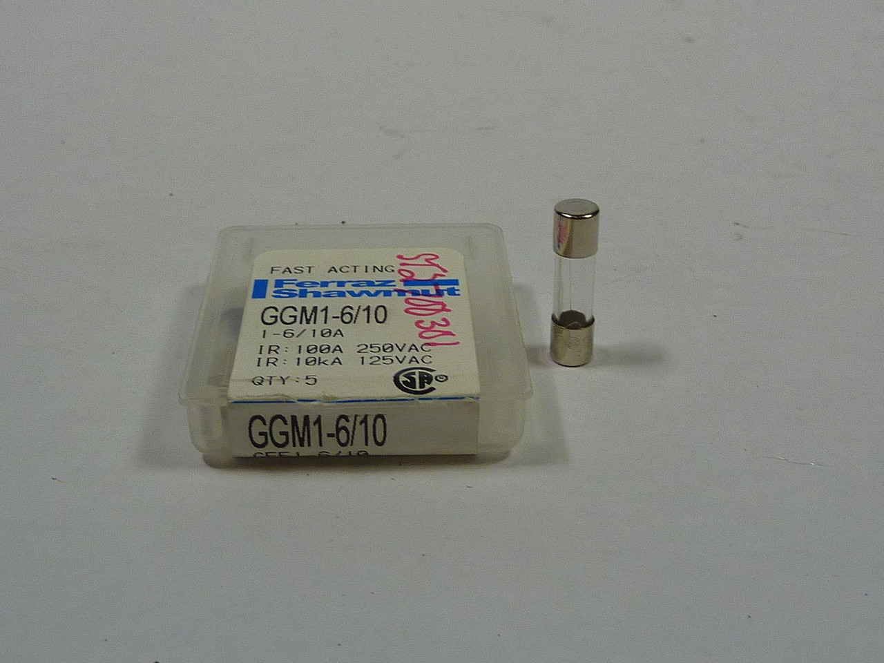 Ferraz Shawmut GGM1-6/10 Fuse 1-6/10A 250V 5-Pack NEW