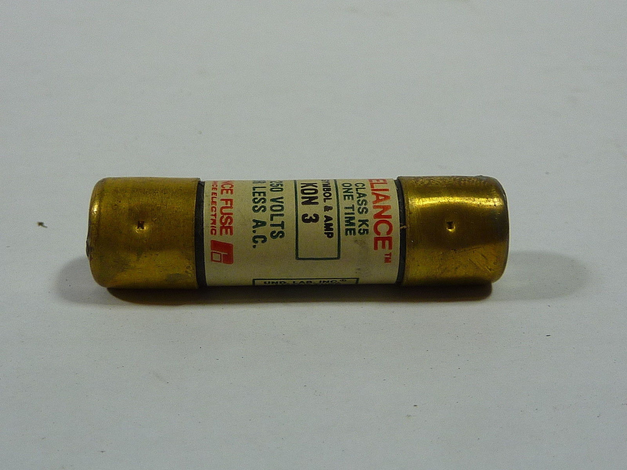 Reliance KON-3 One Time Fuse 3A 250V USED