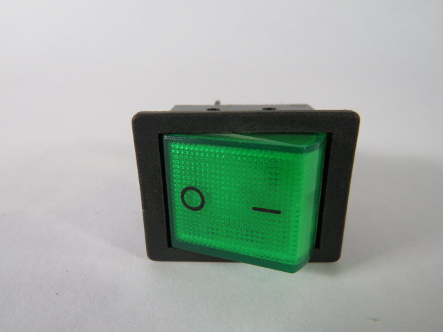 Canal R210-1C5L-BG Rocker Switch Green 20A 125VAC 15A 250VAC USED
