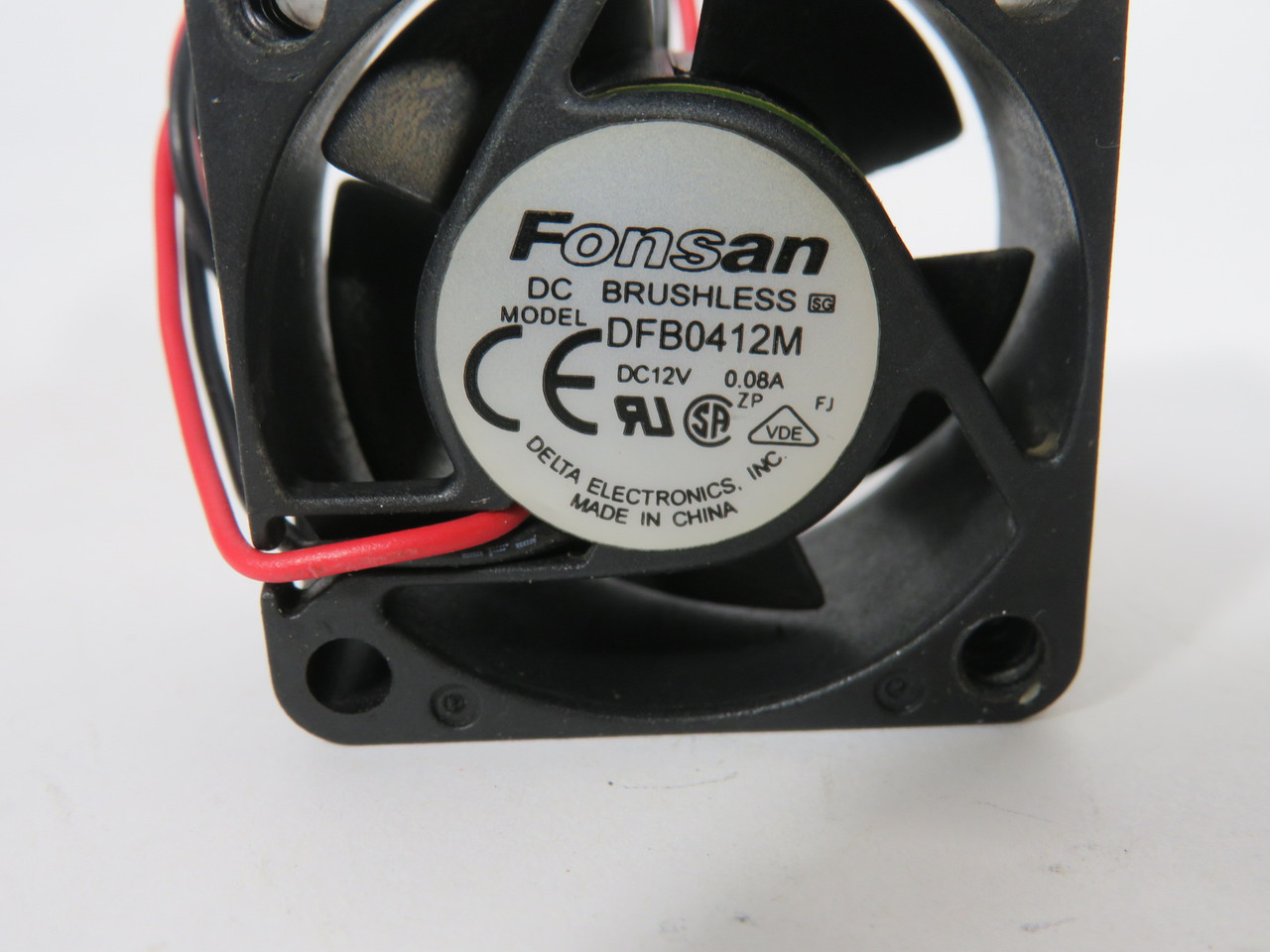 Fonsan DFB0412M Medium Speed Axial Fan 12VDC 0.08A 5.3cfm 40x40x20mm USED