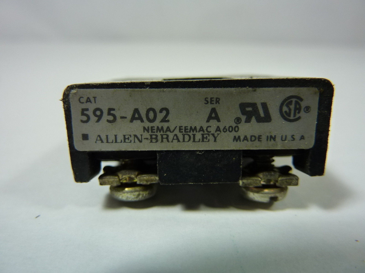 Allen-Bradley 595-A02 Auxiliary Contact USED