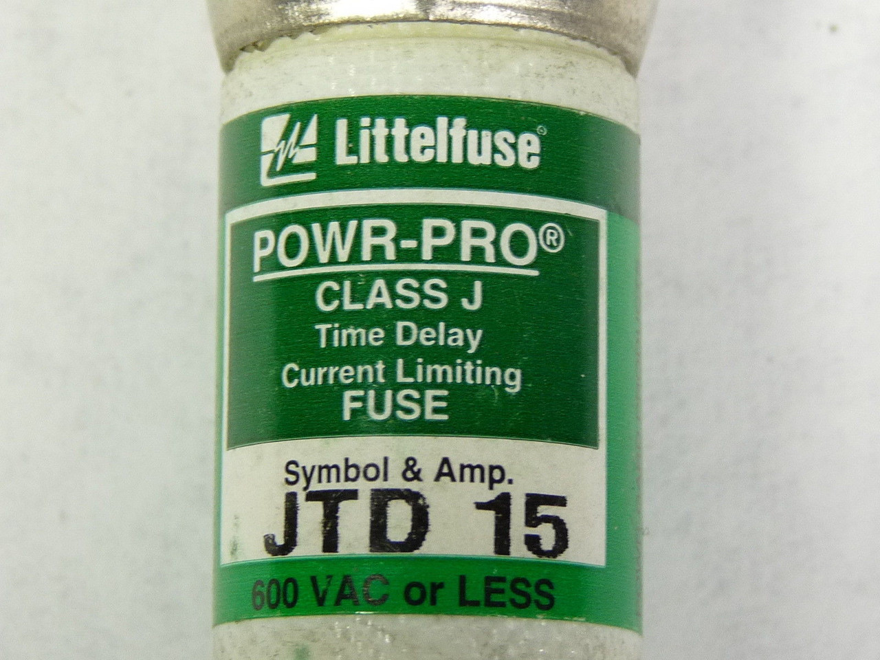 Littelfuse JTD-15 Time Delay Fuse 15A 600V USED