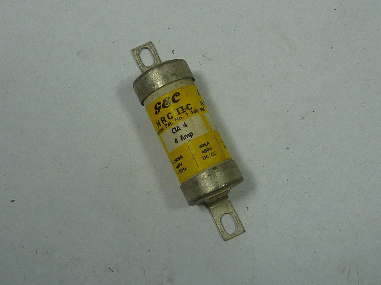 GEC CIA-4 Bolt On Fuse 4A 660V Closed Hole USED