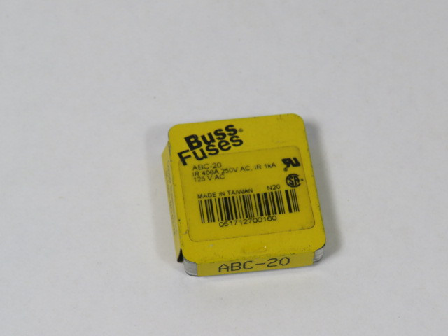 Bussmann ABC-20 Fast Acting Fuse 20A 250V 5-Pack ! NEW !