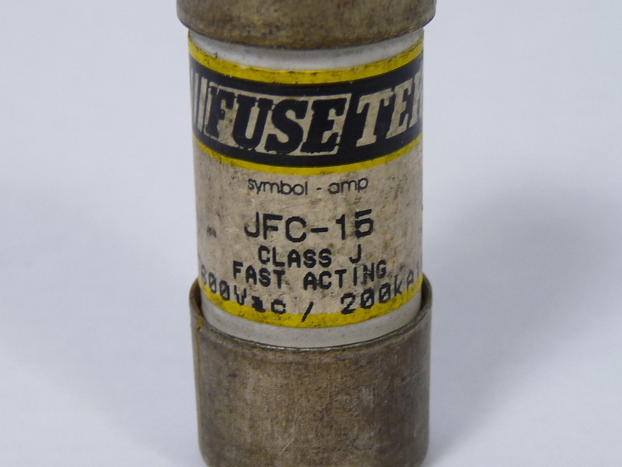 Fusetek JFC-15 Fast Acting Fuse 15A 600V USED