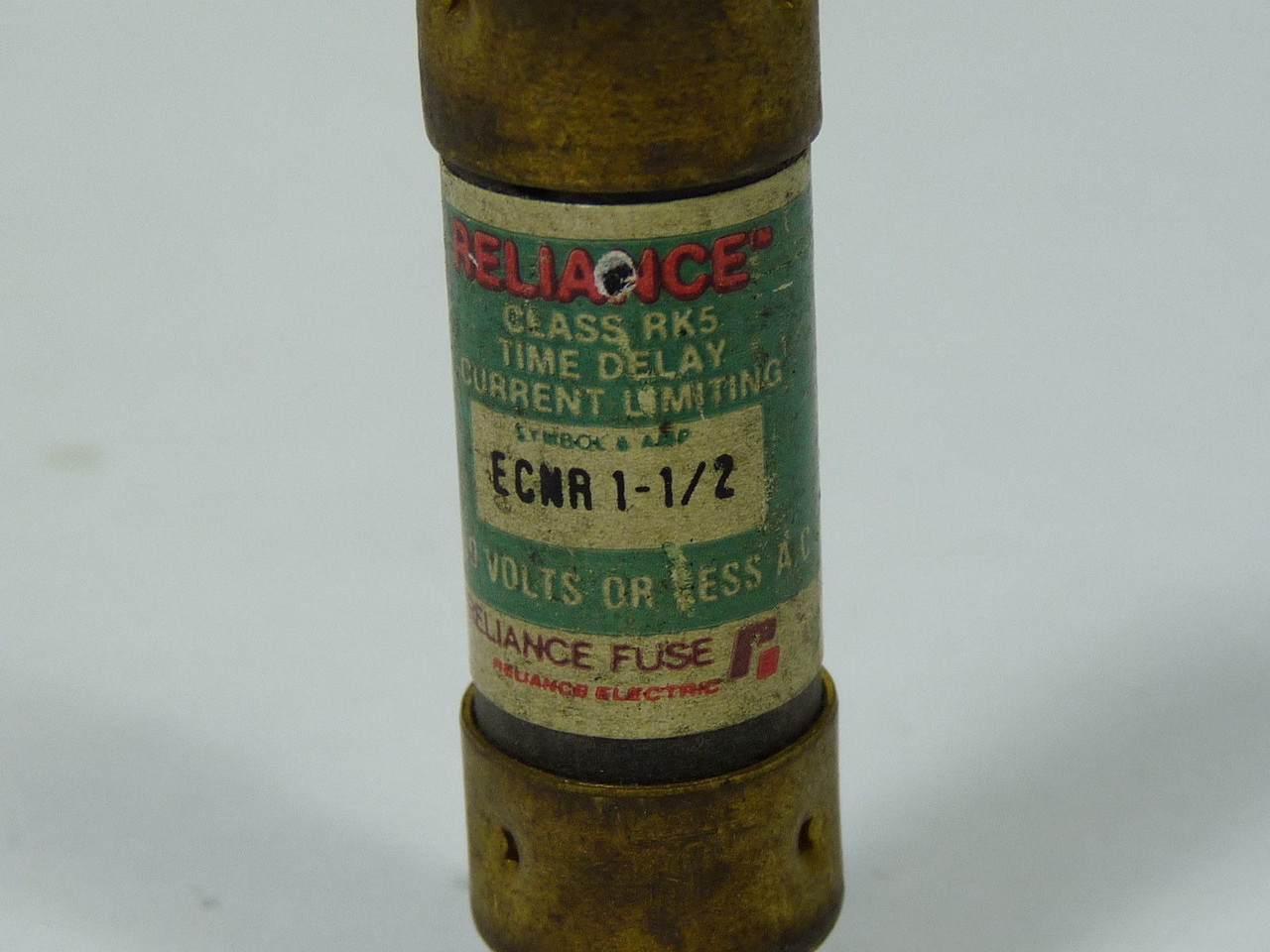 Reliance ECNR1-1/2 Time Delay Fuse 1-1/2A 250V USED