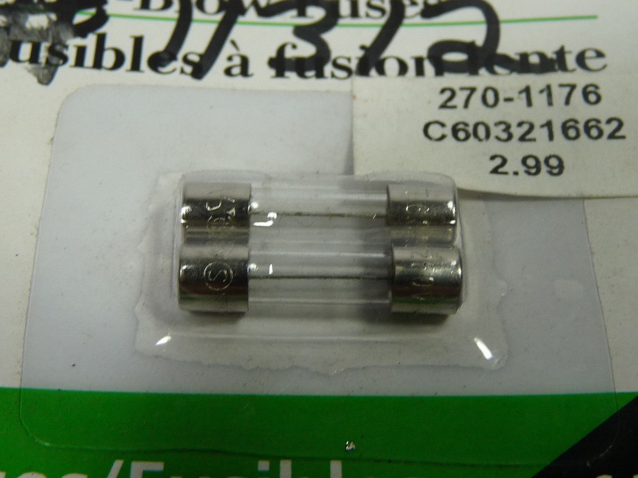 Nexxtech 270-1176 Mini Glass Fuse 6.3A 250V 2-Pack ! NEW !