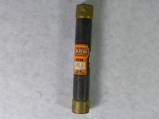 Low-Peak LPS-9 Time Delay Fuse 9A 600V USED