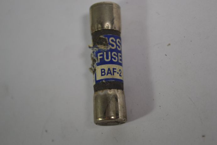 Bussmann BAF-2 Fast Acting Fuse 2A 250V Label Ripped USED