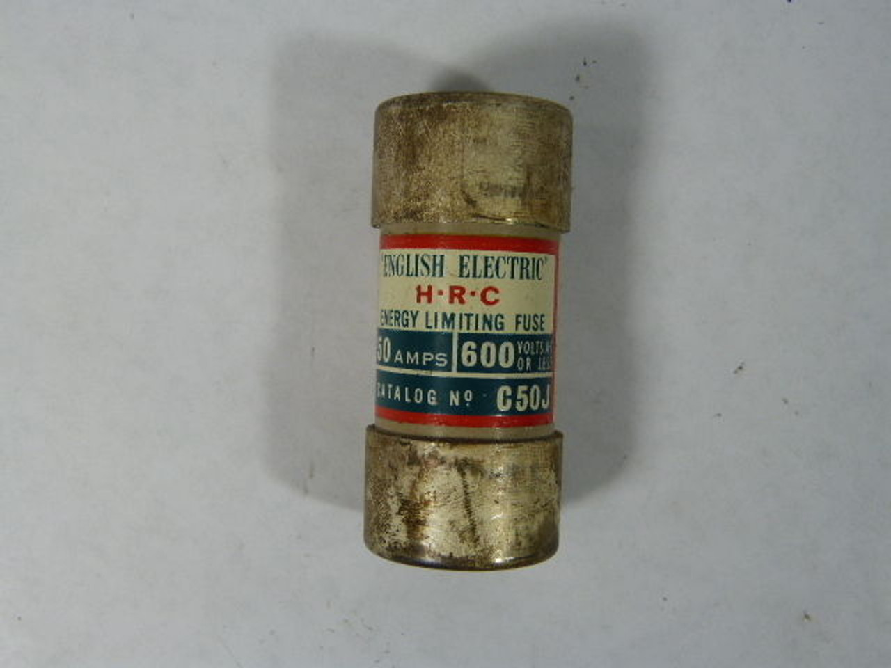 English Electric C50J Energy Limiting Fuse 50A 600V USED