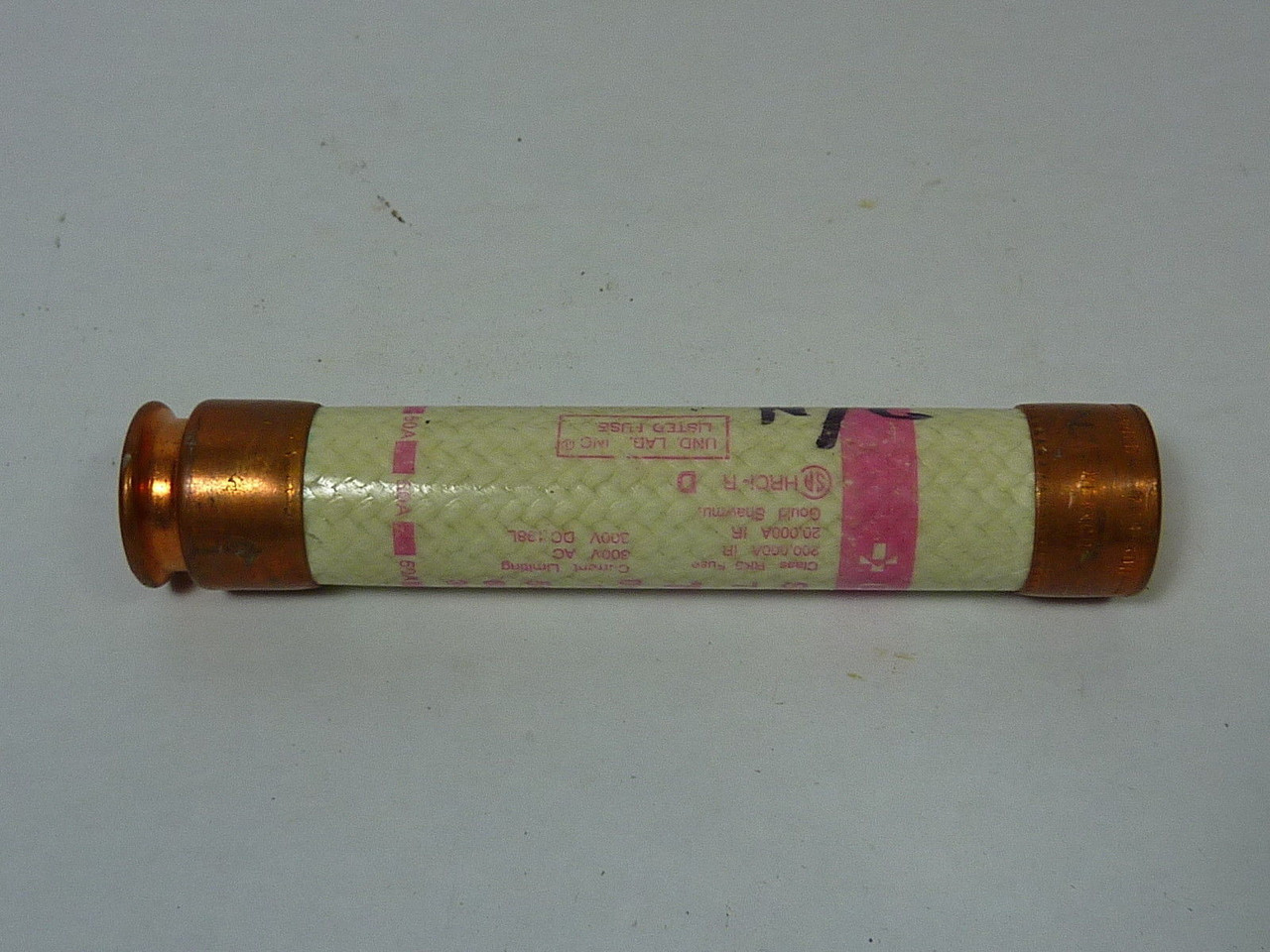 Gould Shawmut TRS50R Dual Element Time Delay Fuse 50A 600V USED