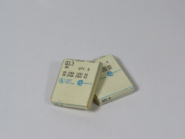 Gould Shawmut GDL3 Time Delay Fuse 3A 250V Lot of 8 NEW