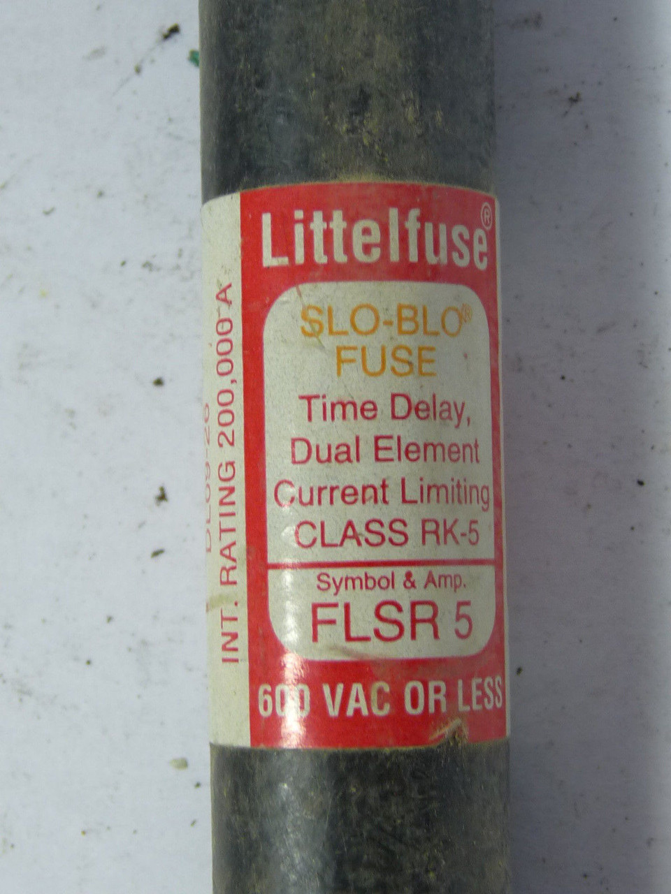 Littelfuse FLSR-5 Slo-Blo Time Delay Fuse 5A 600V USED