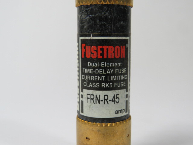 Fusetron FRN-R-45 Time Delay Dual Element Fuse 45A 250V USED