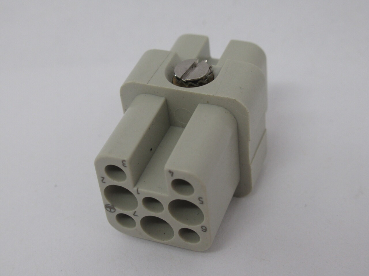 Tyco HD.7.Bu.C Grey Rectangular Insert 10A 230/400V 4-Pin NOP