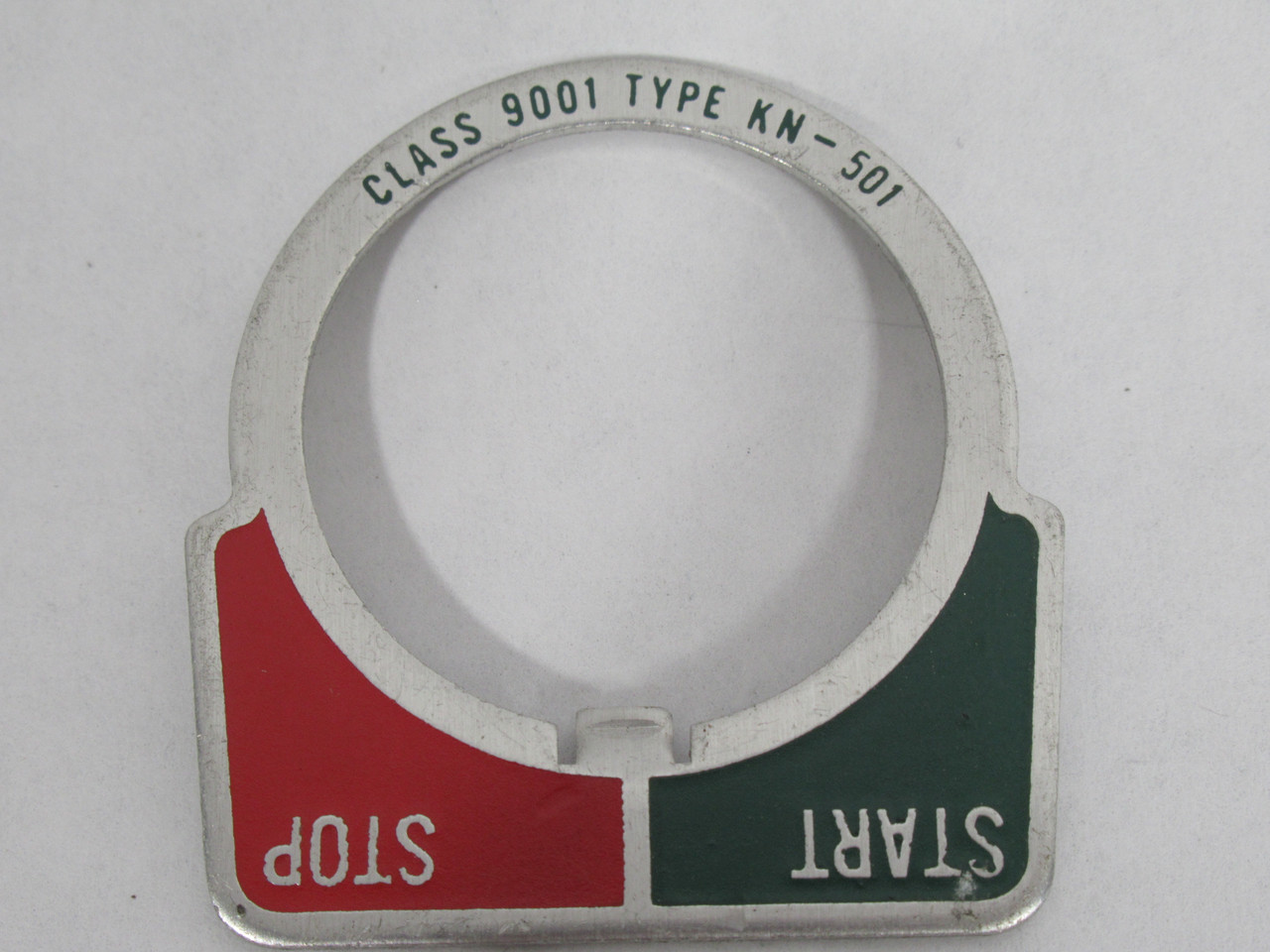 Schneider Electric 9001-KN501 Red & Green Metal Legend Plate START STOP USED