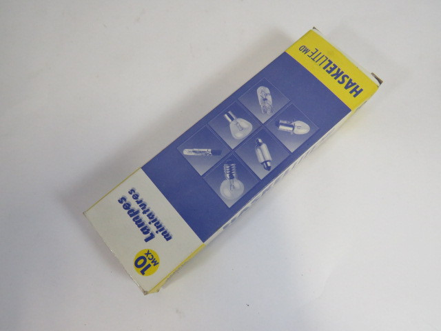 Haskellite 90 Miniature Lamp Double Contact Bayonet Base 0.58A 13V 10-Pk NEW