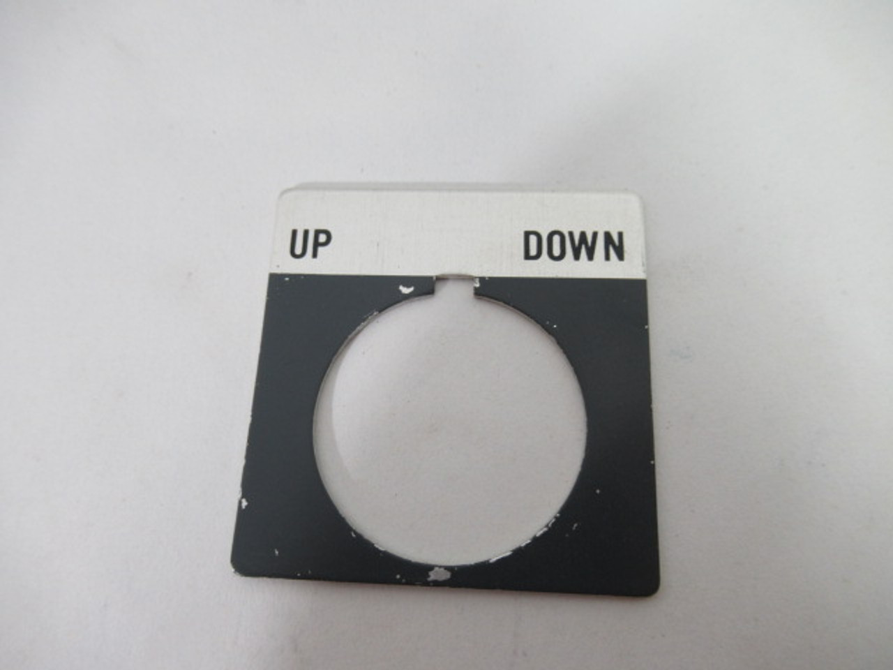 Allen-Bradley 800T-X557 Metal Push Button Legend Plate UP-DOWN USED