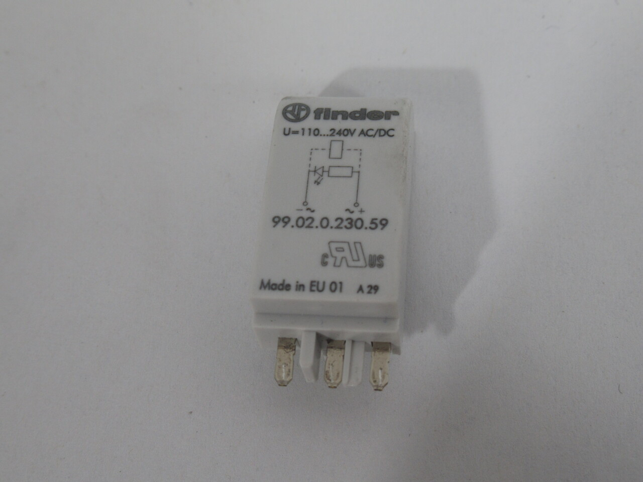 Finder 99.02.0.230.59 Signaling Module Green LED 110-240VAC/DC USED