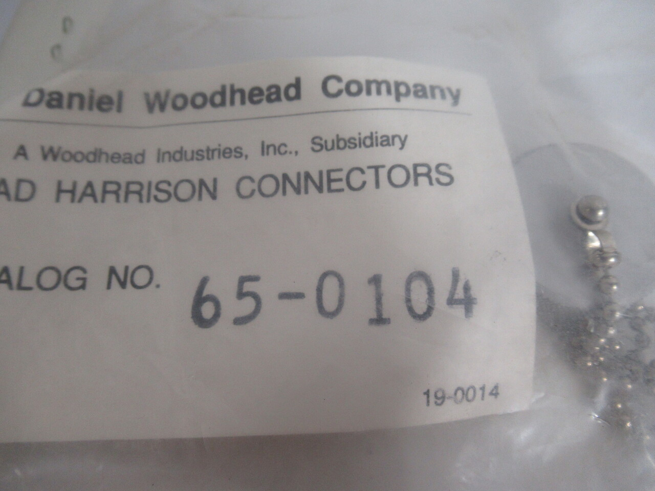 Daniel Woodhead 65-0104 Silver C-Size Mini-Change Closure Cap Receptacle NWB