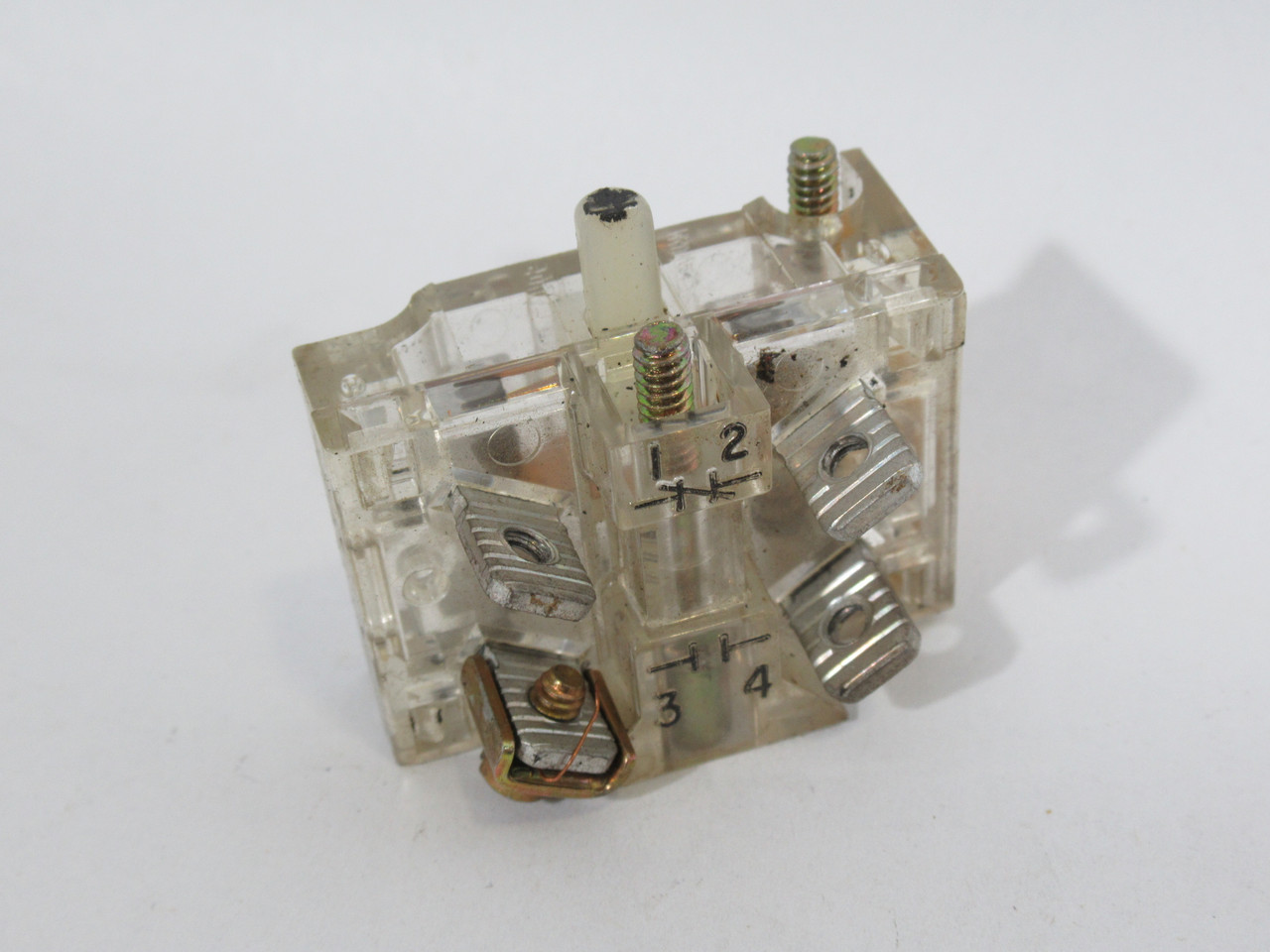Square D 9001-KA1 Ser. G Contact Block 6A 600V 1NO 1NC *Missing Screws* USED