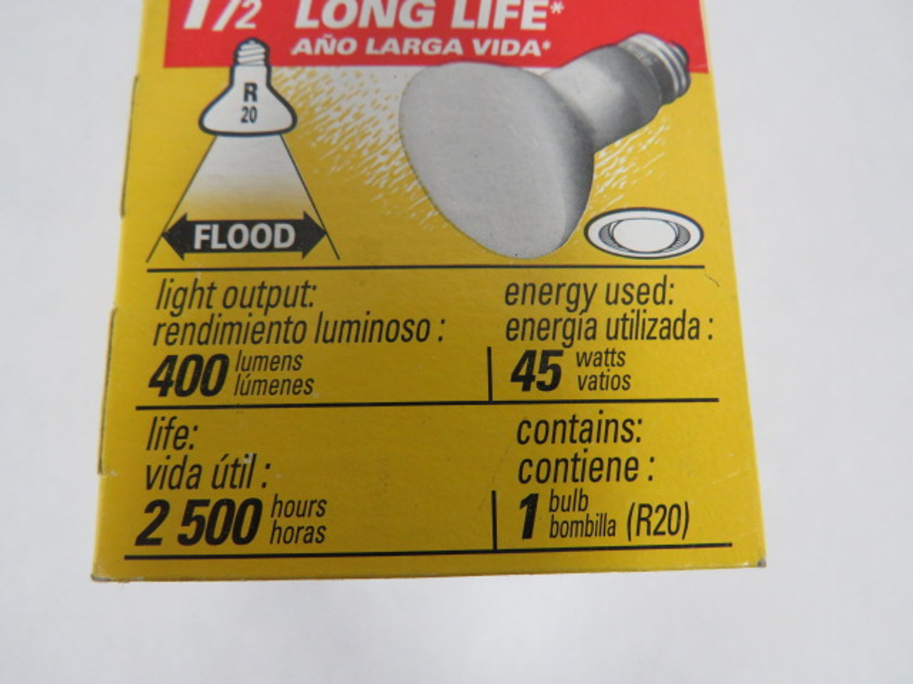 General Electric 41798 Floodlight Soft White 45W 120V 400lm R20 Bulb NEW