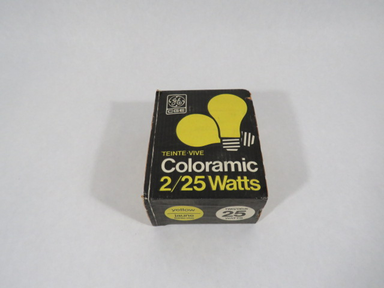 General Electric 22163 Coloramic Incandescent Bulb 25W 120V YELLOW 2-Pk NEW