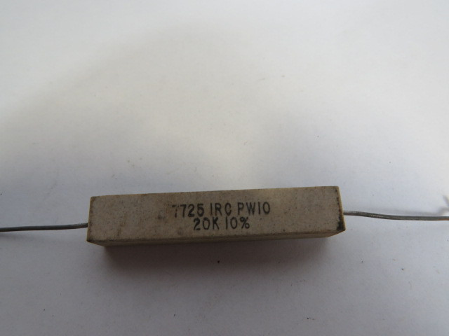 Generic 7725-IRC-PW10 Wirewound Sandblock Resistor 20Ohms 10% USED