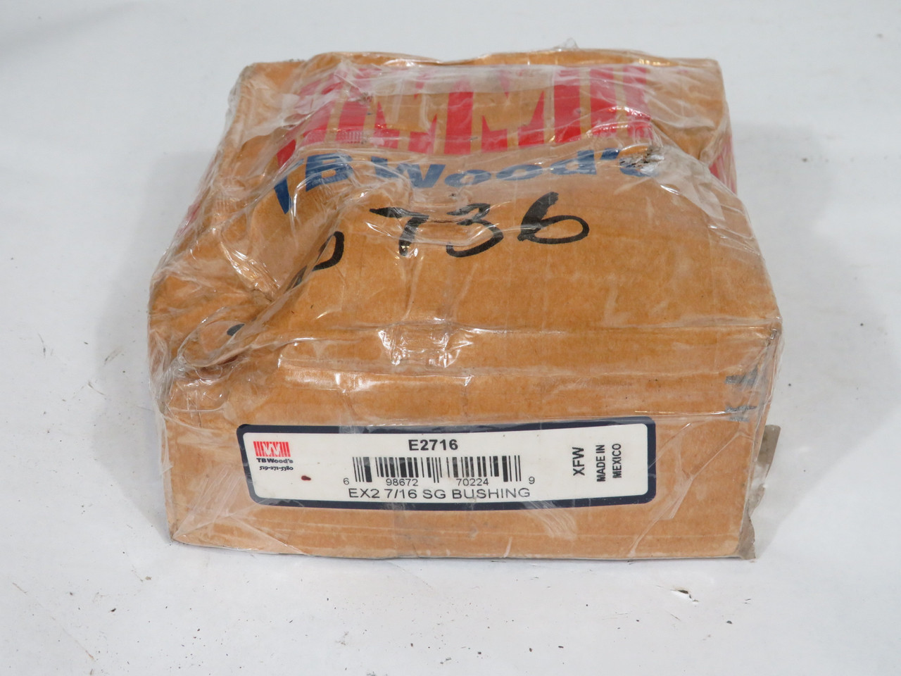 TB Wood's E2716 Shaft Bushing 6" Flange 2-7/16" Bore 2-5/8" LTB BOX DMG NEW