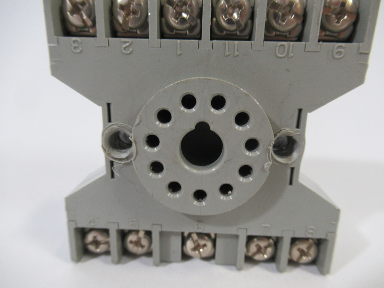 Dayton 6X156E Relay Socket 10A 300VAC 11 Pin HAS SHELF WEAR USED