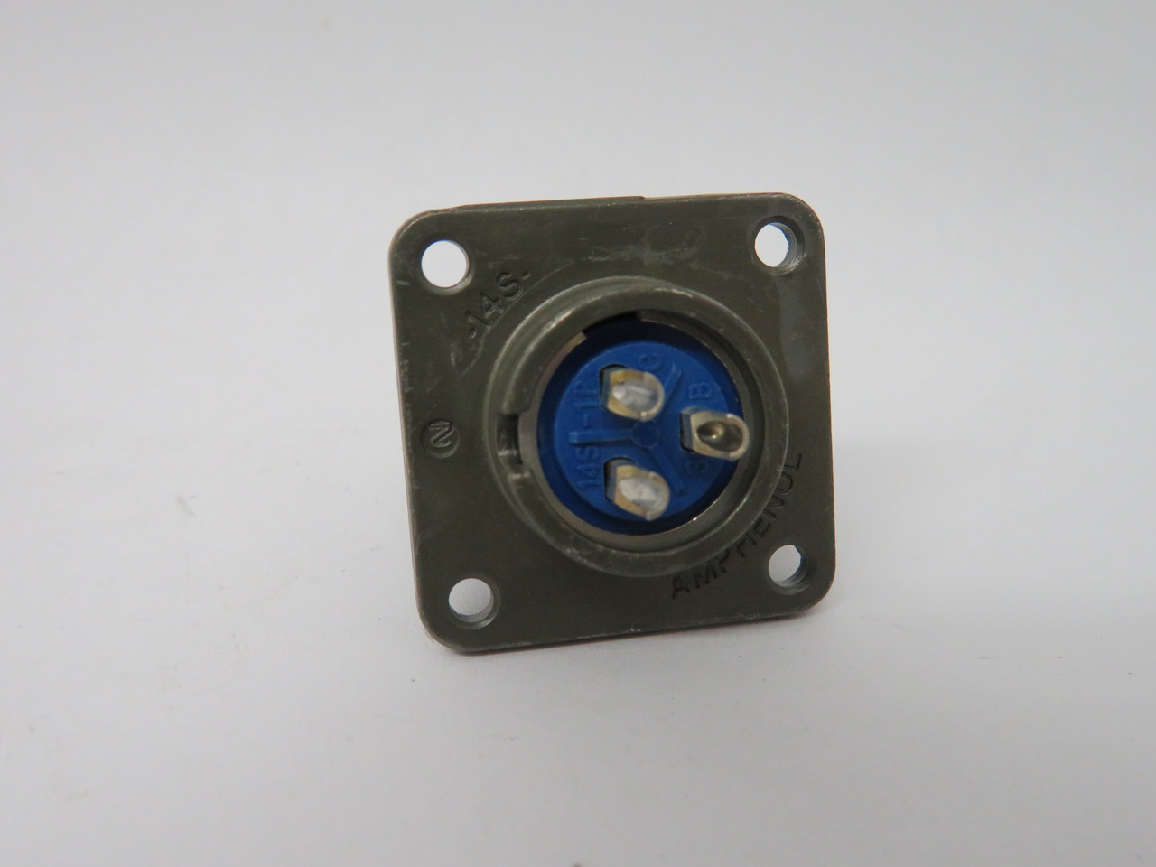 Amphenol MS3102A-14S-1P Male Circular Connector 3P 14S-1 Insert 13A 200VAC NOP
