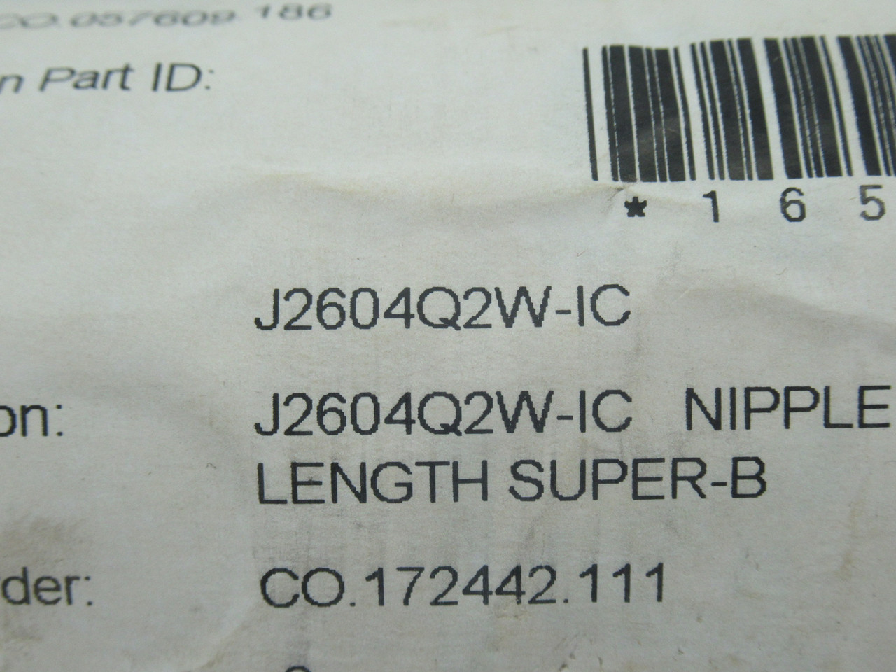 Kadant Johnson J2604Q2W-IC Nipple Tube w/ 2 Keys 7.69" L SEALED NEW