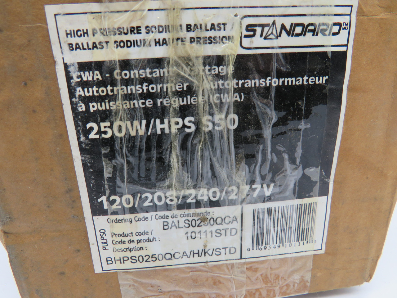 Standard BHPS0250QCA/H/K/STD High Pressure Ballast 250W DAMAGED BOX NEW