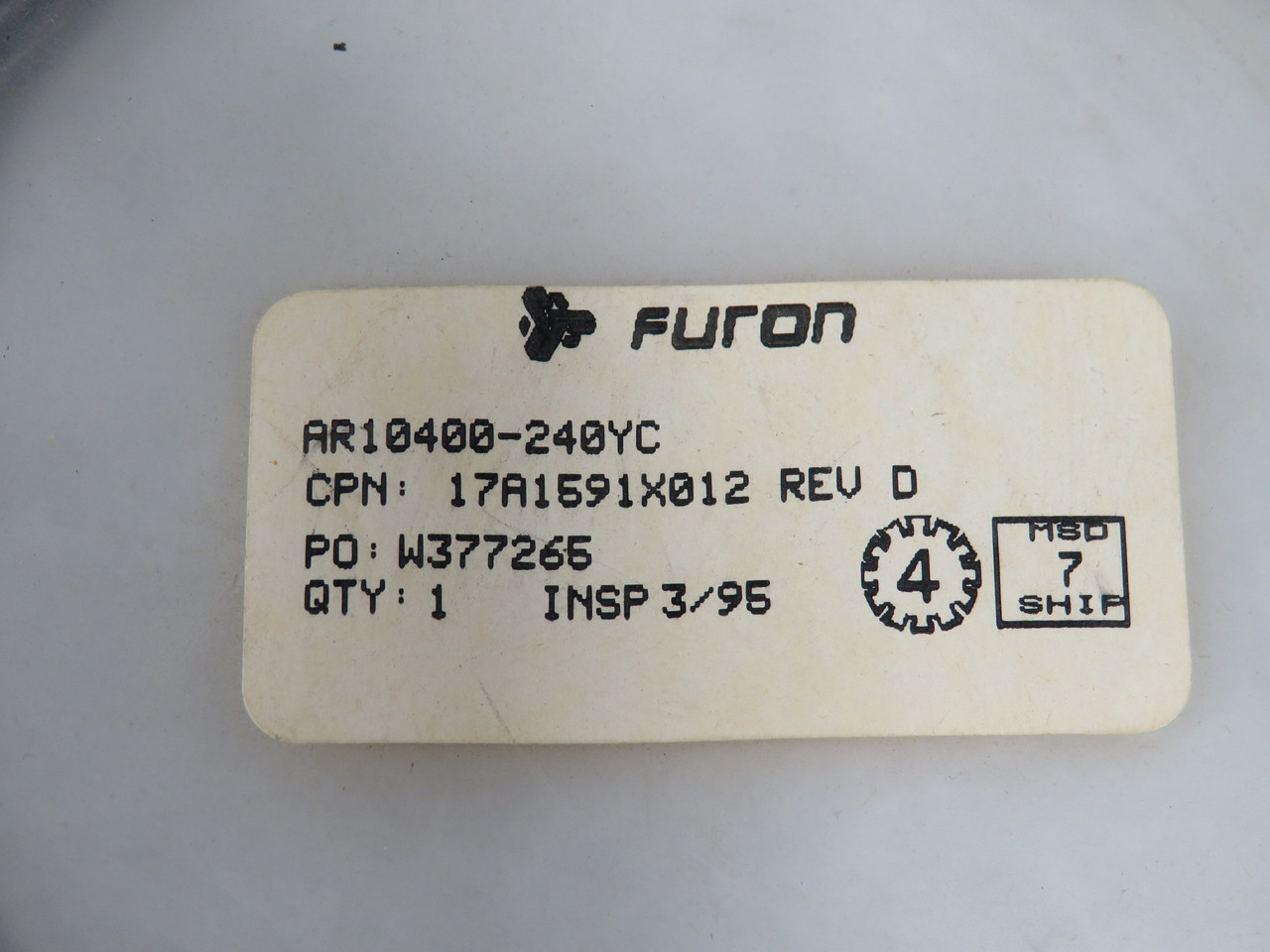 Furon AR10400-240YC Oil Seal NWB