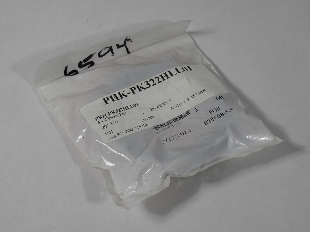 Parker PHK-PK322HLL01 Urethane Piston Seal Kit 3-1/4" Bore NWB