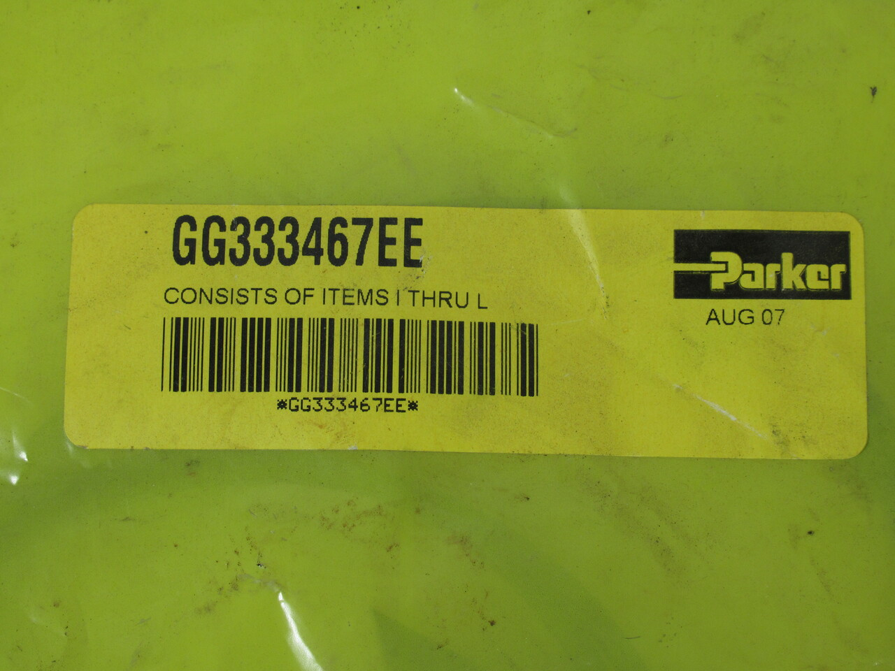 Parker GG333467EE Seal Kit NWB