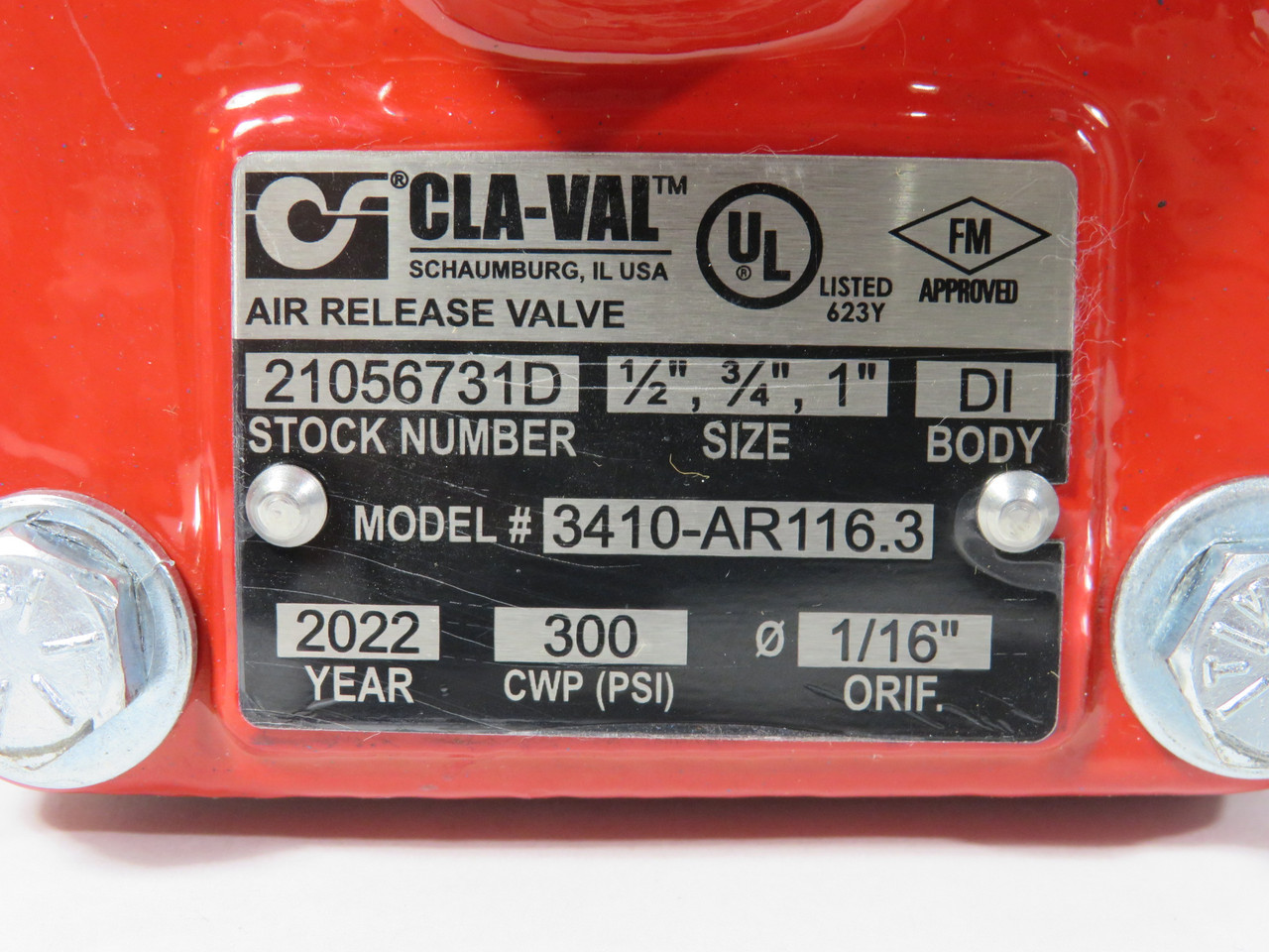 Cla-Val 21056731D Fire Protection System Air Release Valve 1/2,3/4,1" Inlet NEW