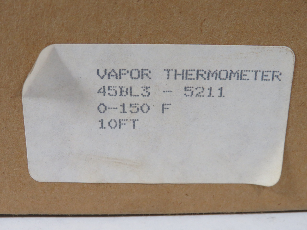 Weiss Instruments 45BL3-5211-10FT Vapor Actuated Dial Thermometer SHELF WEAR NEW