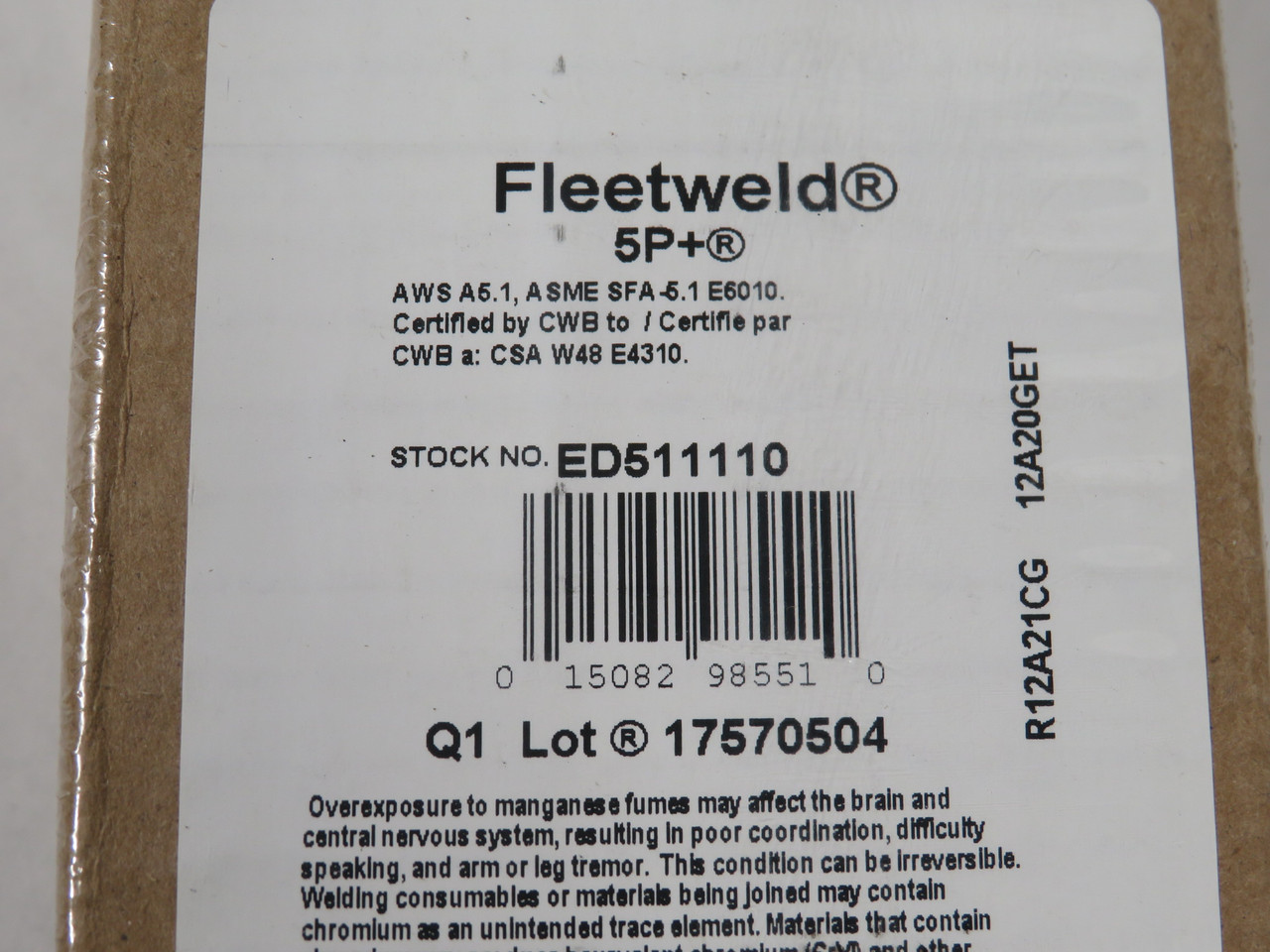 Lincoln Electric ED511110 Fleetweld Electrode 3.2mm x 350mm 5kg SEALED NEW