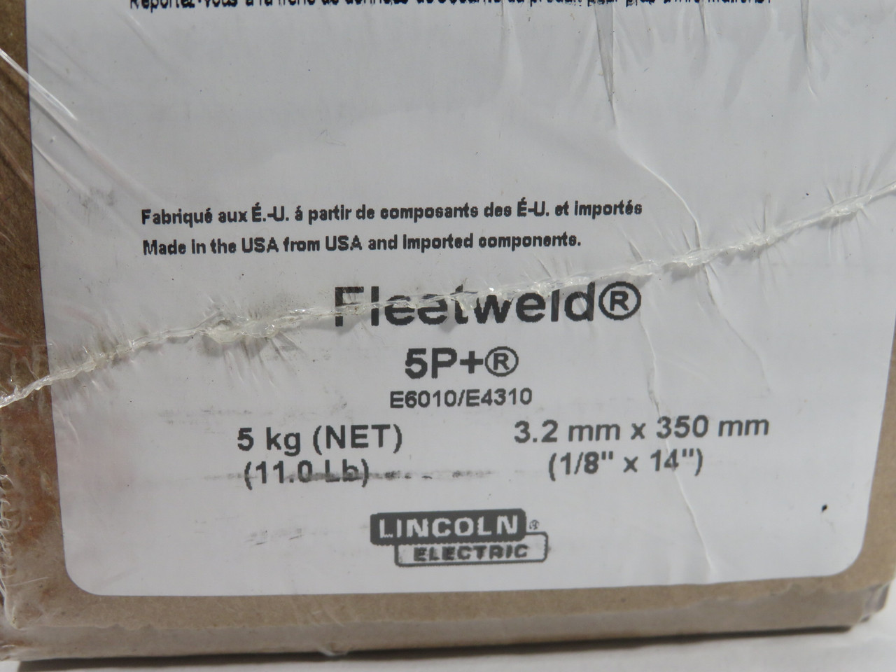 Lincoln Electric ED511110 Fleetweld Electrode 3.2mm x 350mm 5kg SEALED NEW