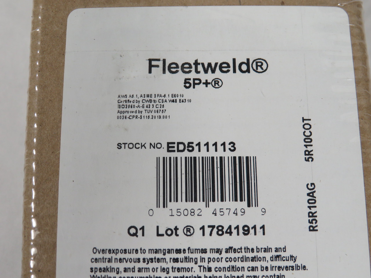 Lincoln Electric ED511113 Fleetweld Electrode 2.4mm x 300mm 4kg SEALED NEW