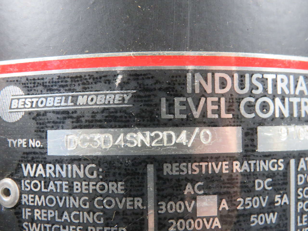 Bestobell Mobrey DC3D4SN2D4/0 Industrial Level Control 300V SHELF WEAR NEW