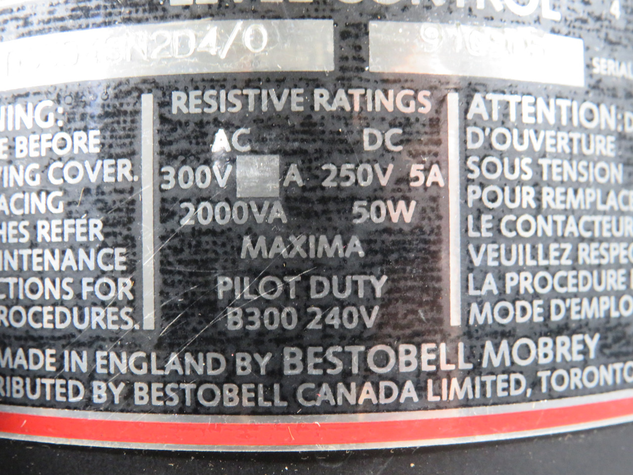 Bestobell Mobrey DC3D4SN2D4/0 Industrial Level Control 300V SHELF WEAR NEW