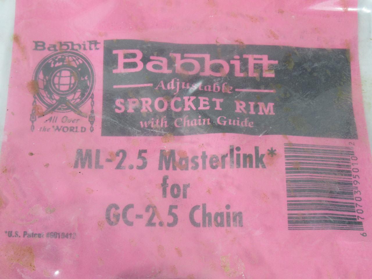 Babbitt ML-2.5 Master Link for GC-2.5 Galvanized Weldless Chain SHELF WEAR NWB