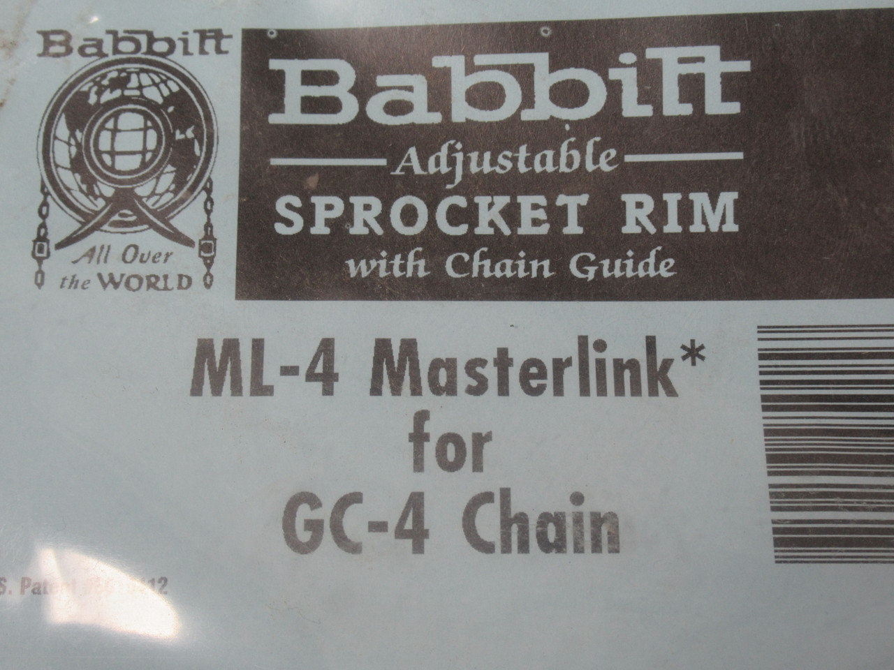 Babbitt ML-4 Master Link for GC-4 Galvanized Weldless Chain SHELF WEAR NWB